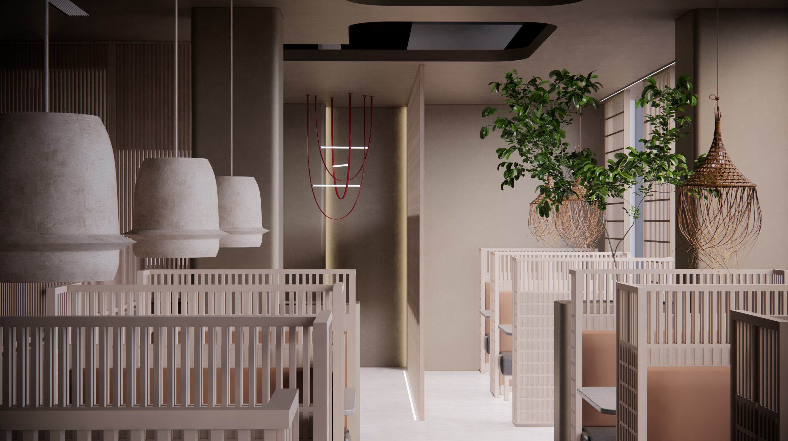 Modern restaurant interior for expansion planning